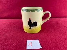 Zeller Keramik - Hahn und Henne - 1 x Henkelbecher / Tasse / Kinderbecher