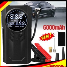 6000mAh Jump Starter Power Pack with 150 PSI Inflator 12V Car Jump Mit Tasche