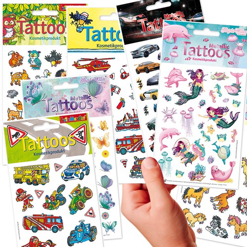 Xxl kinder tattoos metallic - tattoos,