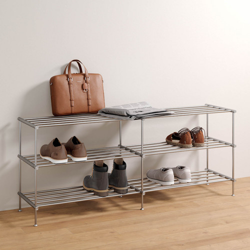 Schuhregal edelstahl massiv - schuhregal,