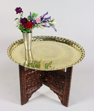 72 Ø orient Messing Tisch Tablett teetisch Brass Tray Tea table side table NUR/C