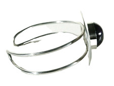  Silber Achat ARMSPANGE ° Handarbeit ° Unikat ° Bauhaus Tradition