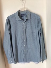 Walbusch regulär Fit Hemd Blau/ grün/ weiß 44 XL neu 