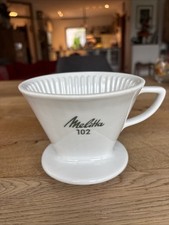 Melitta Porzellan Kaffeefilter Filter Nr 102 Vintage  4 - Loch Grüne Schrift