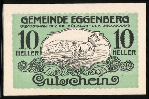 Notgeld eggenberg heller - eggenberg,, 10