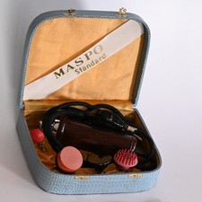 MASPO Massagegerät Vintage mit Etui, 4 Aufsätze, Anleitung, funktioniert alt