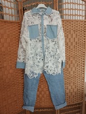 S.Woman*Spitzenbluse*Weiß/Jea