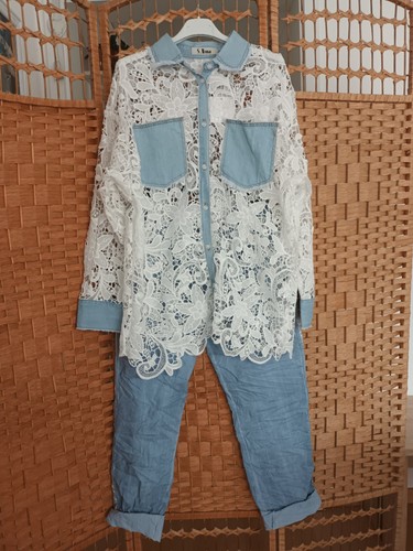 S.Woman*Spitzenbluse*Weiß/Jea