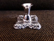 Kerzenleuchter Kerzenhalter versilbert verziert klein Sammler Rarität