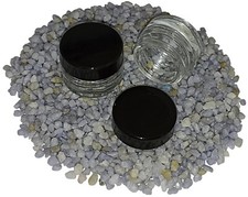 20x Designer Glas Tiegel Diana Deckel Schwarz Glasdosen Dosen 4ml Geldosen Leer