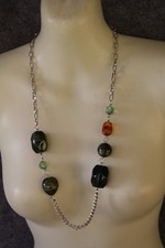 HALSKETTE  SILBERFARBEN AUS