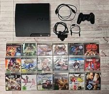 PlayStation 3 Konsole PS3 Slim - black Cech-2504B + 18 Spiele 1Controller Kamera