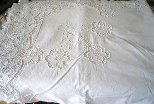 Tafeldecke weiss richelieu - tafeldecke,