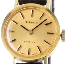 SWISS MADE TISSOT STYLIST 20mm .VERGOLDET-HANDAUFZUG MIT EXTRA LEDERBAND