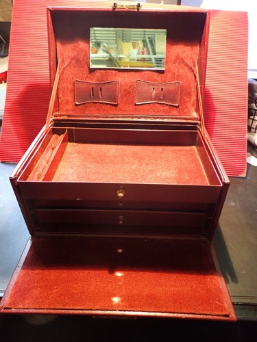 Schmucktruhe kunstleder braun - kunstleder,