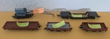 H0 Konvolut mit 4 Güterwagen , Fleischmann, TTR und 1 x Märklin Kranwagen