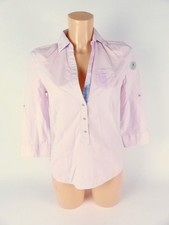 Gaastra Damen Bluse Hemdbluse Regular langarm hellrosa kariert Gr. XS (MY)