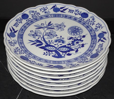 HUTSCHENREUTHER ZWIEBELMUSTER 8 schöne flache Speiseteller 25 cm Coup in 1.Wahl