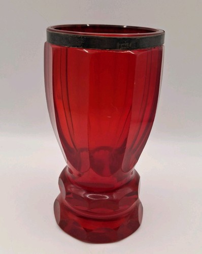 Russischer rubinglas pokal - pokal, mit