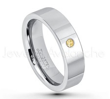 0.07ct Citrine Solitaire Ring