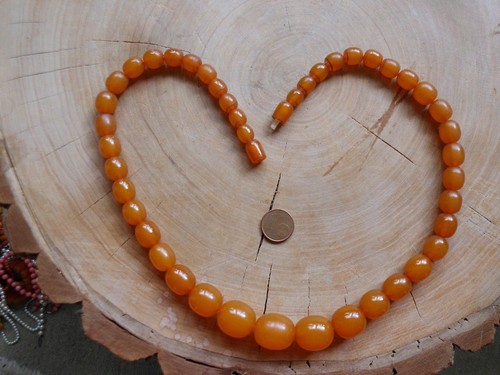 Amber bernstein art deco - art, kette