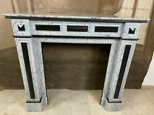 ANTIKE KAMINUMRANDUNG MARMOR KAMIN UM 1920 ART DECO ARABESQUE ZWEI FARBIG