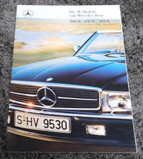 Prospekt Mercedes 300 SL, 420 SL, 500 SL R 107 von 1986, 36 Seiten, deutsch