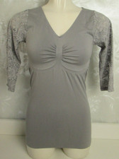 Schlankstütz? M 38/40 Mieder Leichttop 3/4-Arm Spitze silbergrau PUUBF SK 1 ?