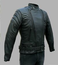 Motorrad Lederjacke Schwarz - S - XXL - Echtleder  - Biker,Chopper,Protektoren