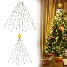 LED Weihnachtsbaum Lichterkette Baummantel String Beleuchtung Außen Innen Deko
