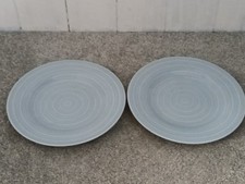 Paar IKEA 365 blau/grau Anne Nilsson Design Swirly Beilagenteller 22 cm