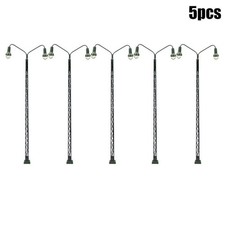 5Stk. Modell Bahnleuchten Gittermastleuchte spur TT Licht Modellbau Layout Neu