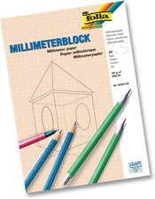 folia Millimeterpapier-Block DIN A3 80 g/qm 25 Blatt