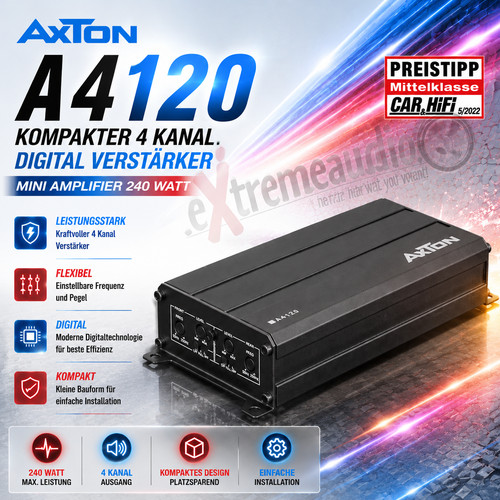 Axton a4120 kompakter kanal - a4120, 4-kanal