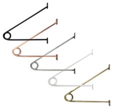 2x Design Garderobenhalter | Kleiderstangenhalterung Wandmontage Kleiderständer