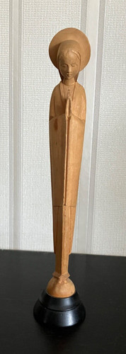 Alte schlanke holz figur - alte,
