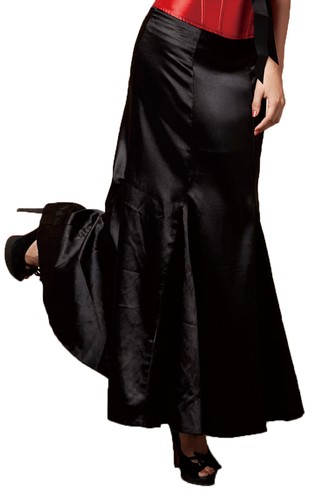 Sexy damen rock schwarz - rock, lang