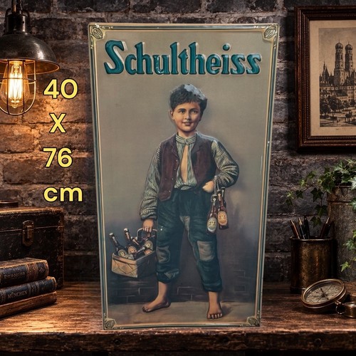 Vintage alt schultheiss - vintage, werbe