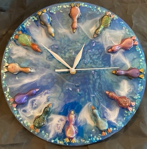 Epoxidharz wanduhr resin uhr - resin,