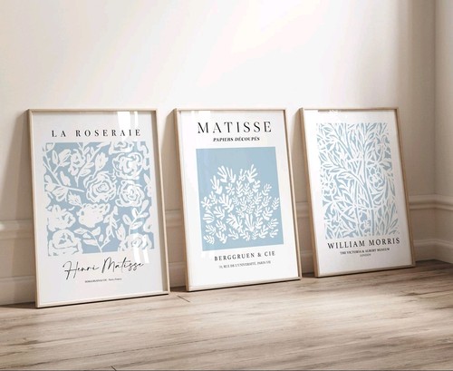 Matisse botanische drucke 3er - drucke,