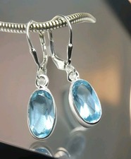 💎Blautopas Ohrhänger 925