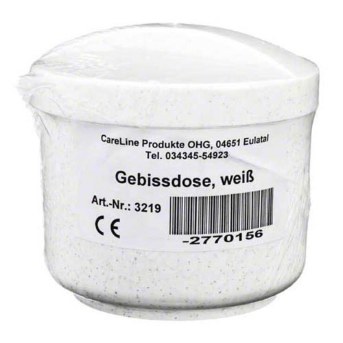 Gebissdose weiß mit - , einsatz