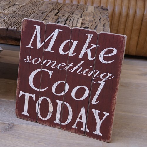 Schild mdf cool retro - mdf,