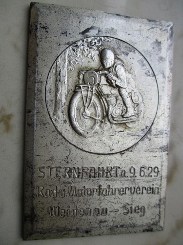 Alte plakette motorradverein - , ,motorradverein
