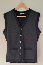 Van Gils, Strickweste, Merinomischwolle, Grau, M