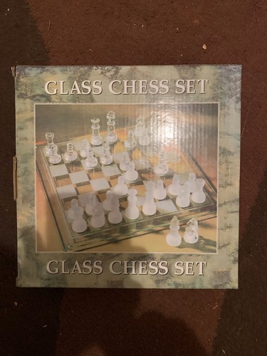Schachspiel aus glas - schachspiel, 20x20cm