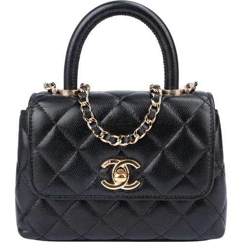 Chanel caviar top handle - ,
