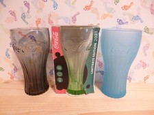 Coca Cola Glas 2023 MC Donalds - hell  blau +  grün + grau, 1 x OVP