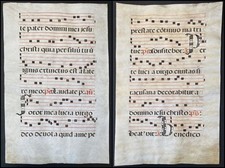 Antiphonar Antiphonary Pergament vellum Handschrift manuscript 17.Jh. Musik 002
