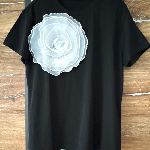 Damen shirt schwarz weiß - t-shirt, xl